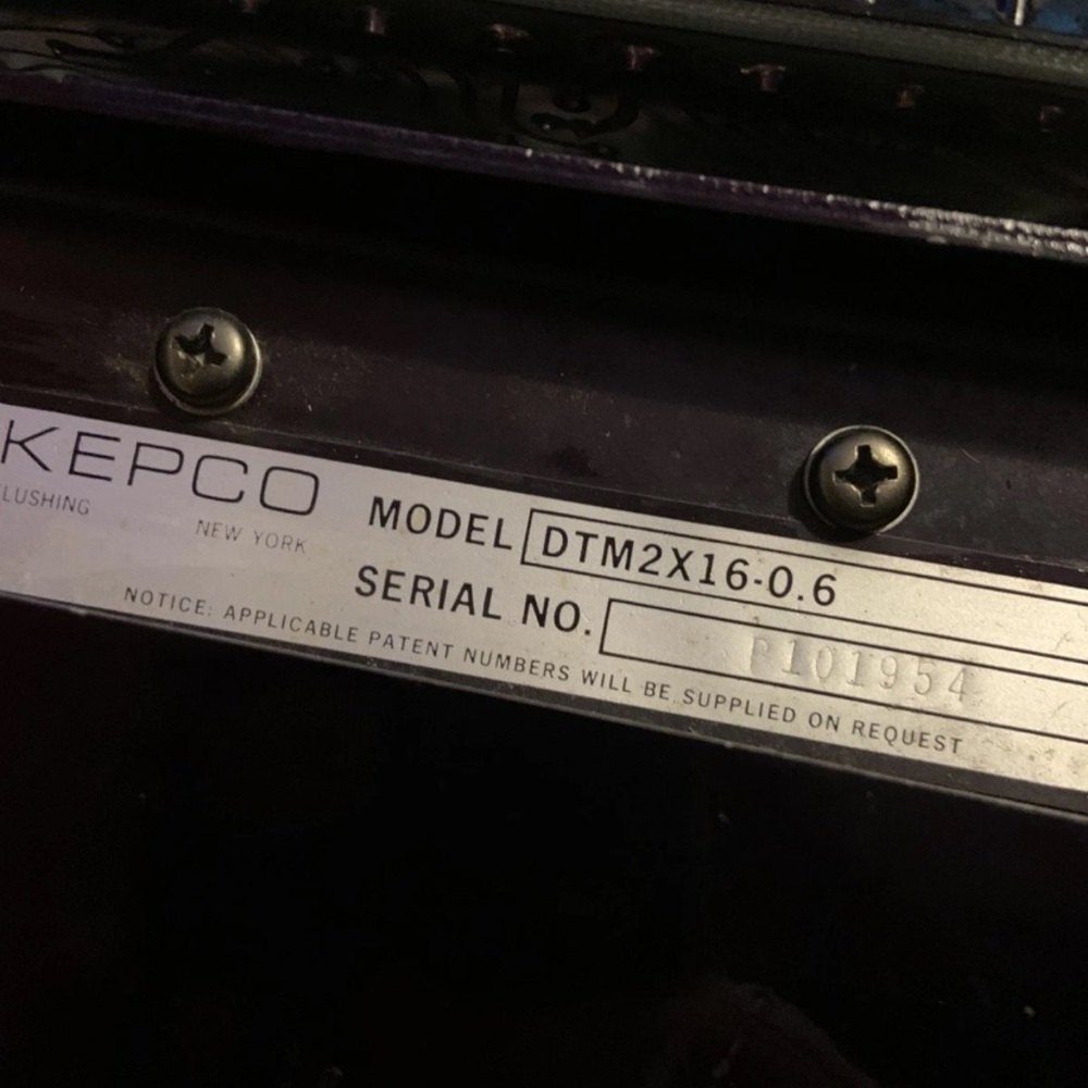 Vintage Kepco Power Supply Model # DTM2X16-0.6, Serial # P101954 Antique - Picture 3 of 5